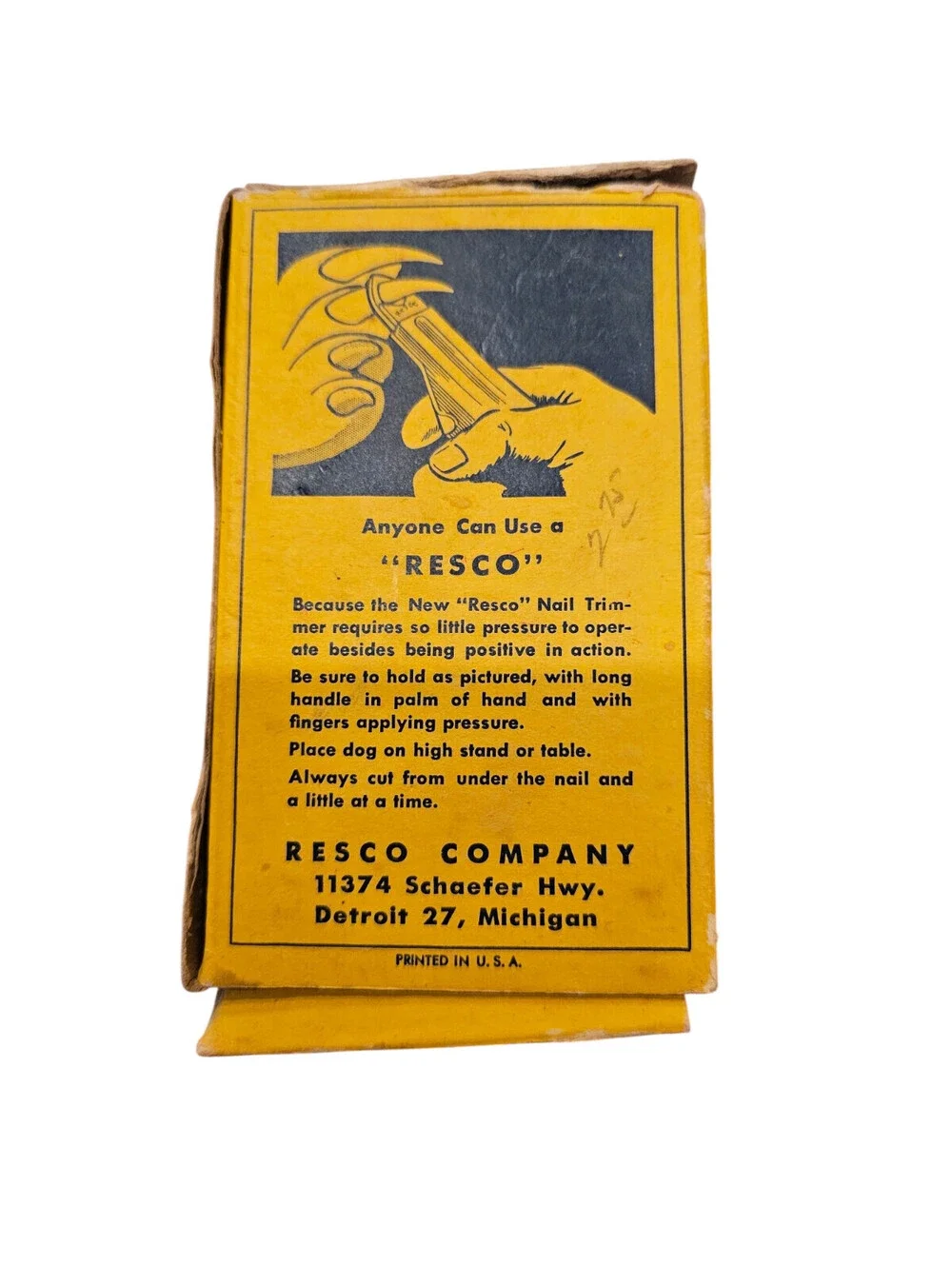 Vintage The New Resco Dog Animal Nail Trimmer with Box Prop